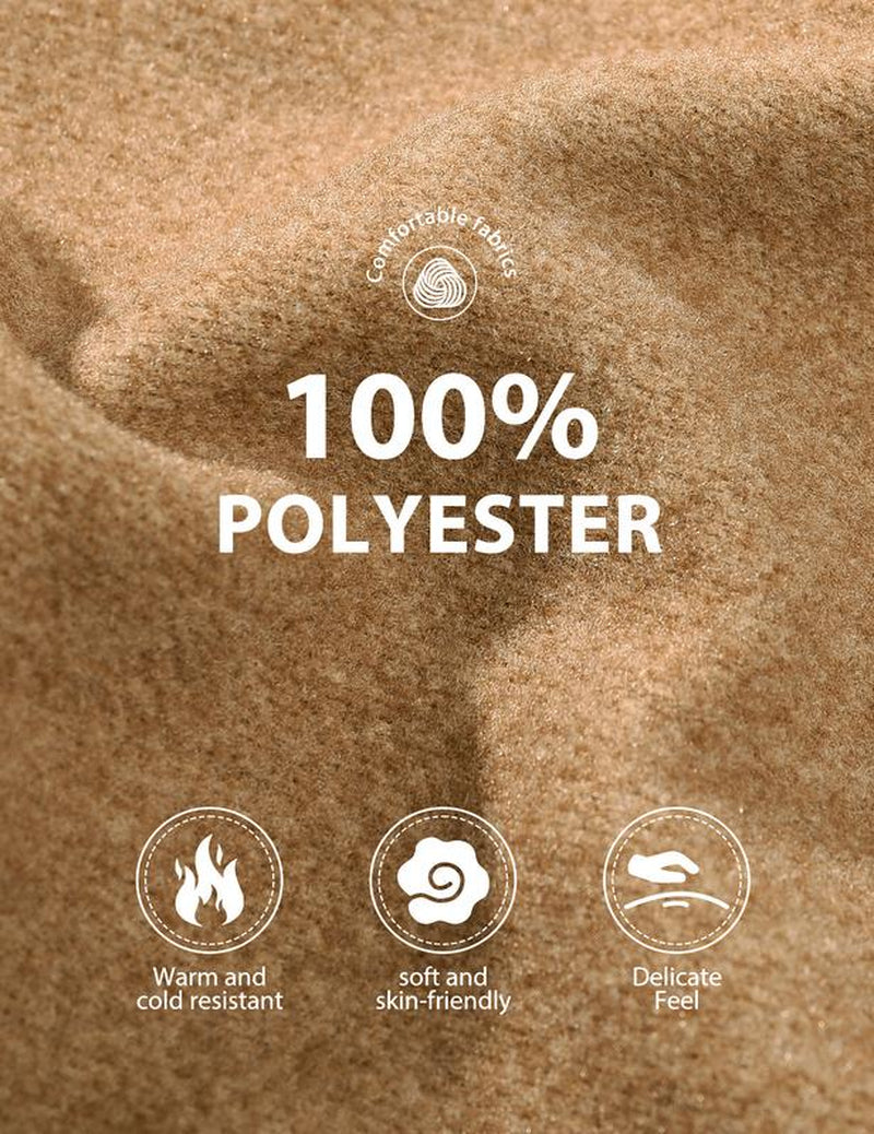 Women'S Winter Single Breasted Pea Coat Casual Stand Collar Overcoat Work Office Classic Jacket with Pockets